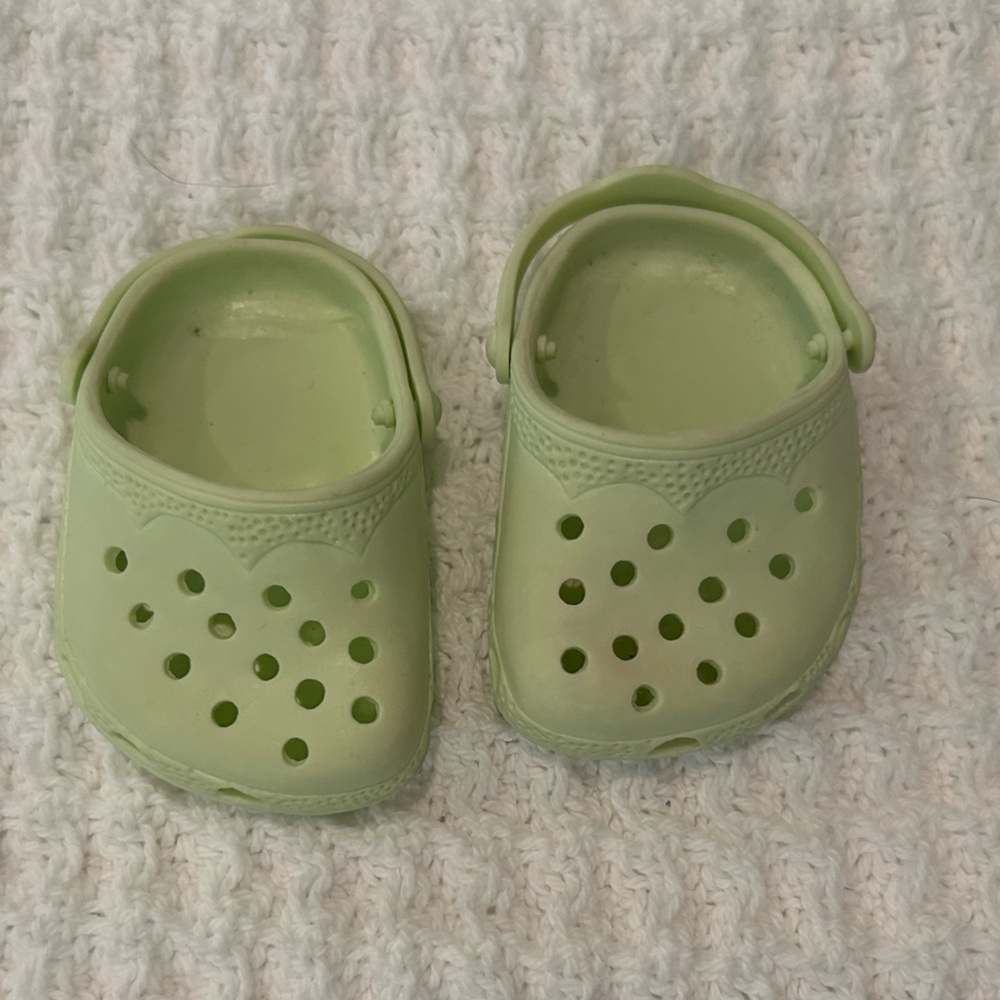 Non-American Girl Brand Green Croc Shoes